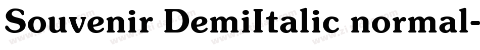 Souvenir DemiItalic normal字体转换